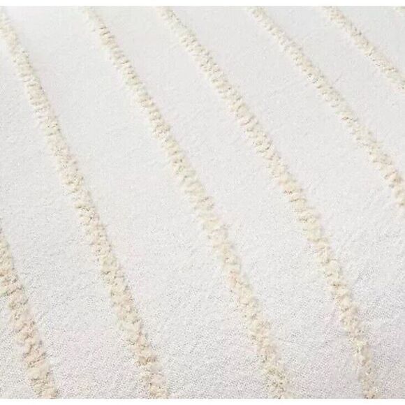 Hearth & Hand 26"x26" Tufted Rib Stripe Euro Bed Pillow Cream/Natural - Picture 2 of 8